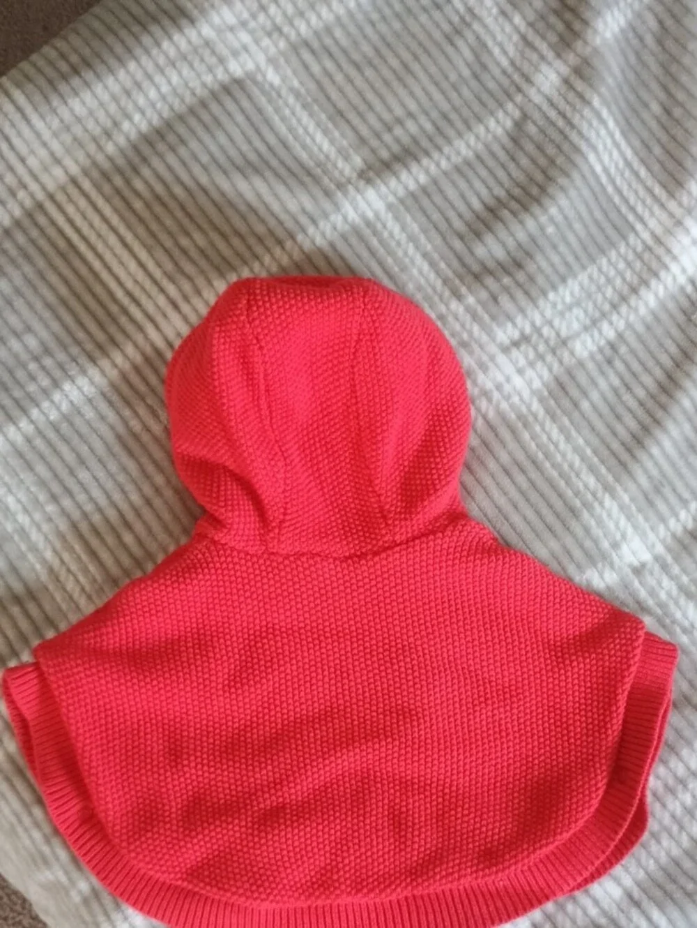 Carter's Red Hooded Cable Knit Sweater Cape
